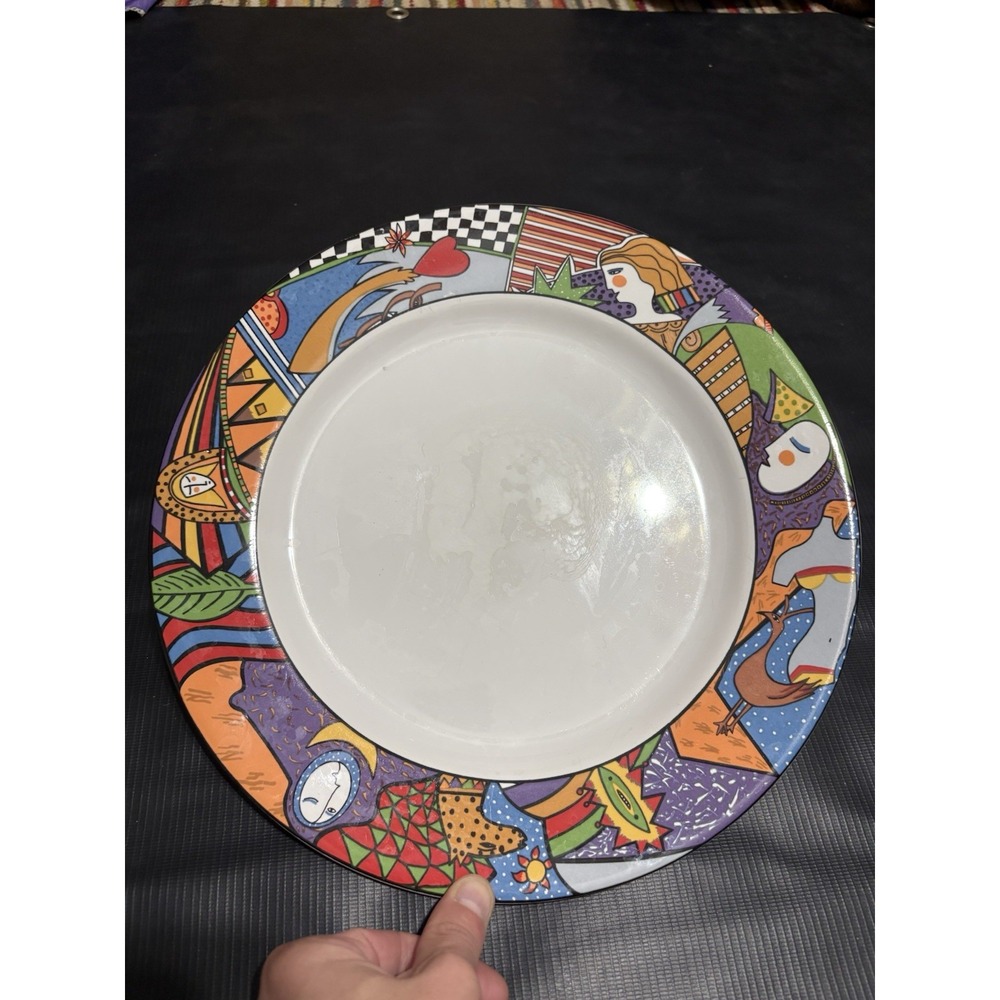 Vintage Vitromaster Metropolitan Stoneware 12.25" 1991 Discontinued Pop Art